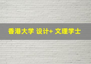 香港大学 设计+ 文理学士